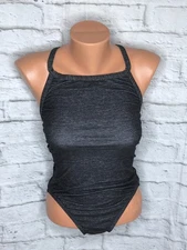 TYR Women's One Piece Swimsuit Black Gray Size 34 L