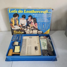 Tandy Let's Do Modern Leathercraft Leather Craft Kit 1970s Style Old West #5500