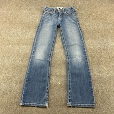 Ariat Real Jeans Girls 12 Bootcut Mid Rise Medium Cowgirl Stretch Distressed