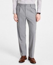 Tommy Hilfiger Modern-Fit Dress Pants Men's 42x30 Gray Zip Fly w/ Button Closure
