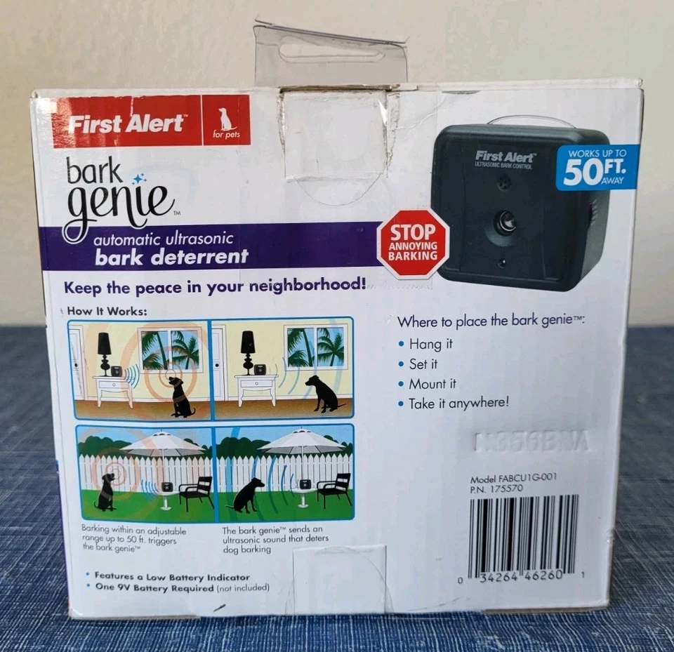 First Alert • Bark Genie • Dispositivo disuasorio ultrasónico automático de corteza • Excelente estado Foto 3 de 4