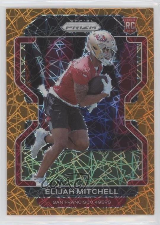 2021 Panini Prizm Rookie Lazer Prizm Elijah Mitchell #399 7l6