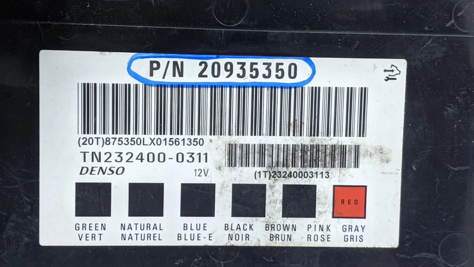 VIN PROGRAMMED Body Control Module Computer BCM 20935350 Fits GM 2006-2013 OEM - Image 2 of 2