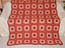  Crochet Afghan – “Under the Sea Coral” NEW - Hand Crafted - Ready to Ship.