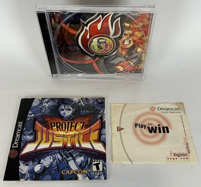 PROJECT JUSTICE - SEGA DREAMCAST - CASE & MANUAL ONLY *NO GAME*