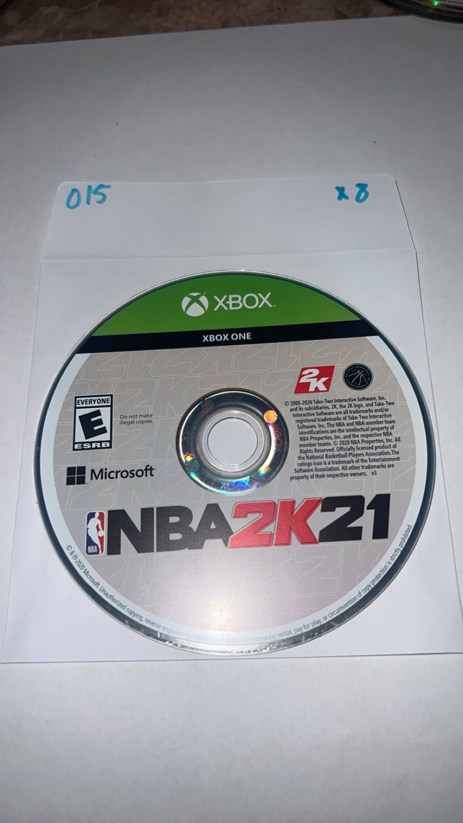 NBA 2K21 (Microsoft Xbox One, 2020) DISC ONLY-NO TRACKING 015