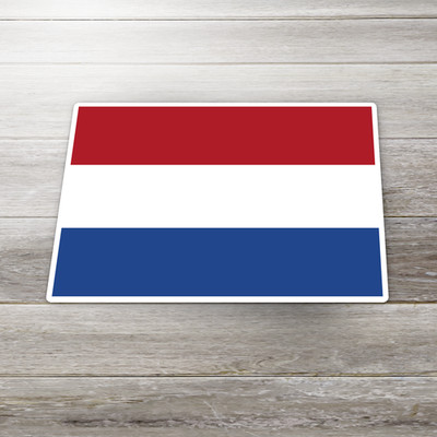 Pro Grade Dutch Flag Decal Netherlands Sticker Vermilion Red Vinyl 1.5'' - 25''