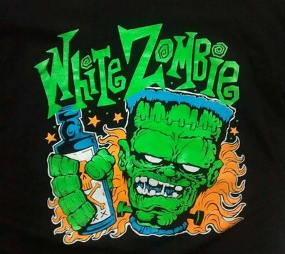 VTG WHITE ZOMBIE SPOOKS A POPPIN Shirt Black Classic Men Unisex S-5XL