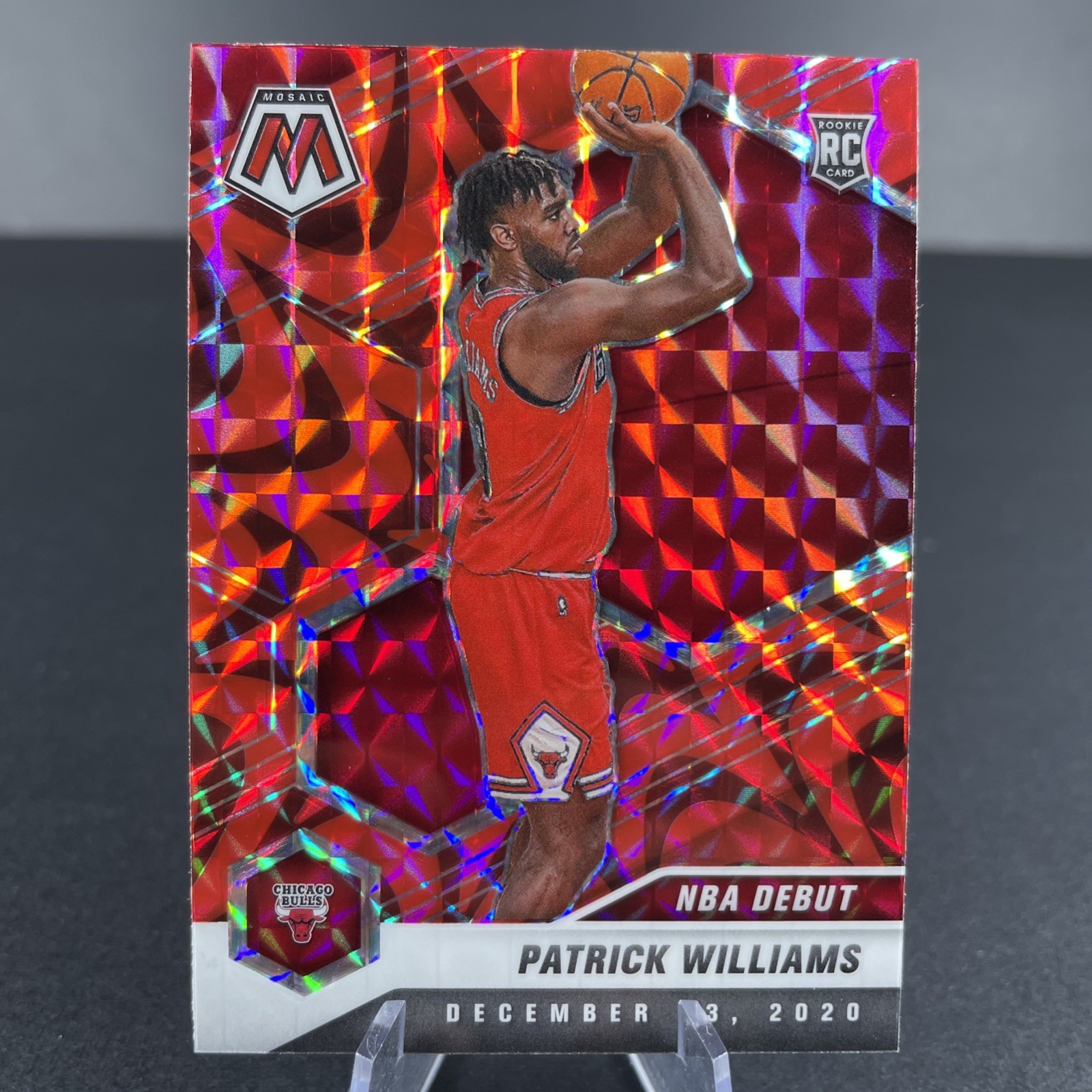 2020-21 Panini Mosaic - NBA Debut Patrick Williams #267 Reactive Red Prizm (RC)