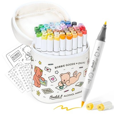Ohuhu x Bobbie Goods Illustration Markers, Fine Tip, 48 Colors, Honolulu B Serie