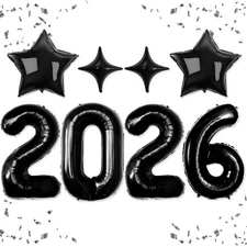 Upgraded, 42in Large 2026 Balloons Numbers, with 4pcs Star Balloon and Access...
