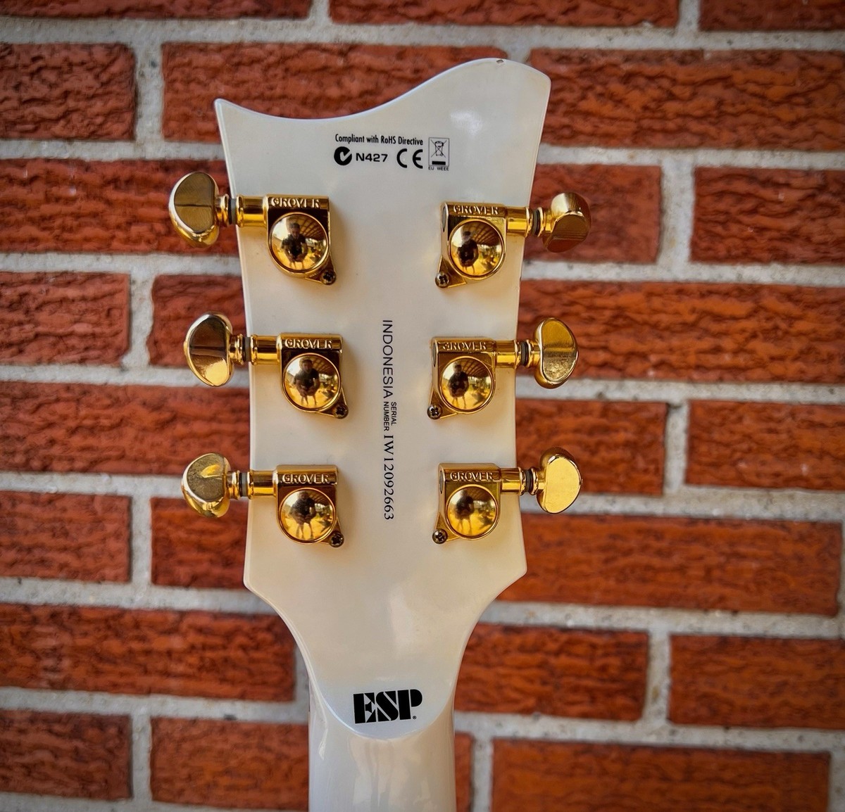 ESP LTD Xtone PC 2 Electric Guitar White Semi-Hollow 6 String