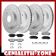 Front & Rear Disc Brake Rotors Pads for 2006 2007 2008 - 2011 Honda Ridgeline