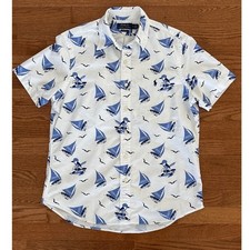 Polo Ralph Lauren Classic Fit Polo Bear Oxford Saiboat Men's Shirt- Size M