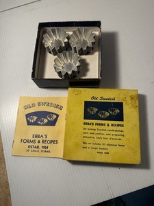 Ebba’s Forms & Recipes Old Swedish - 30 Small Aluminum Baking Forms