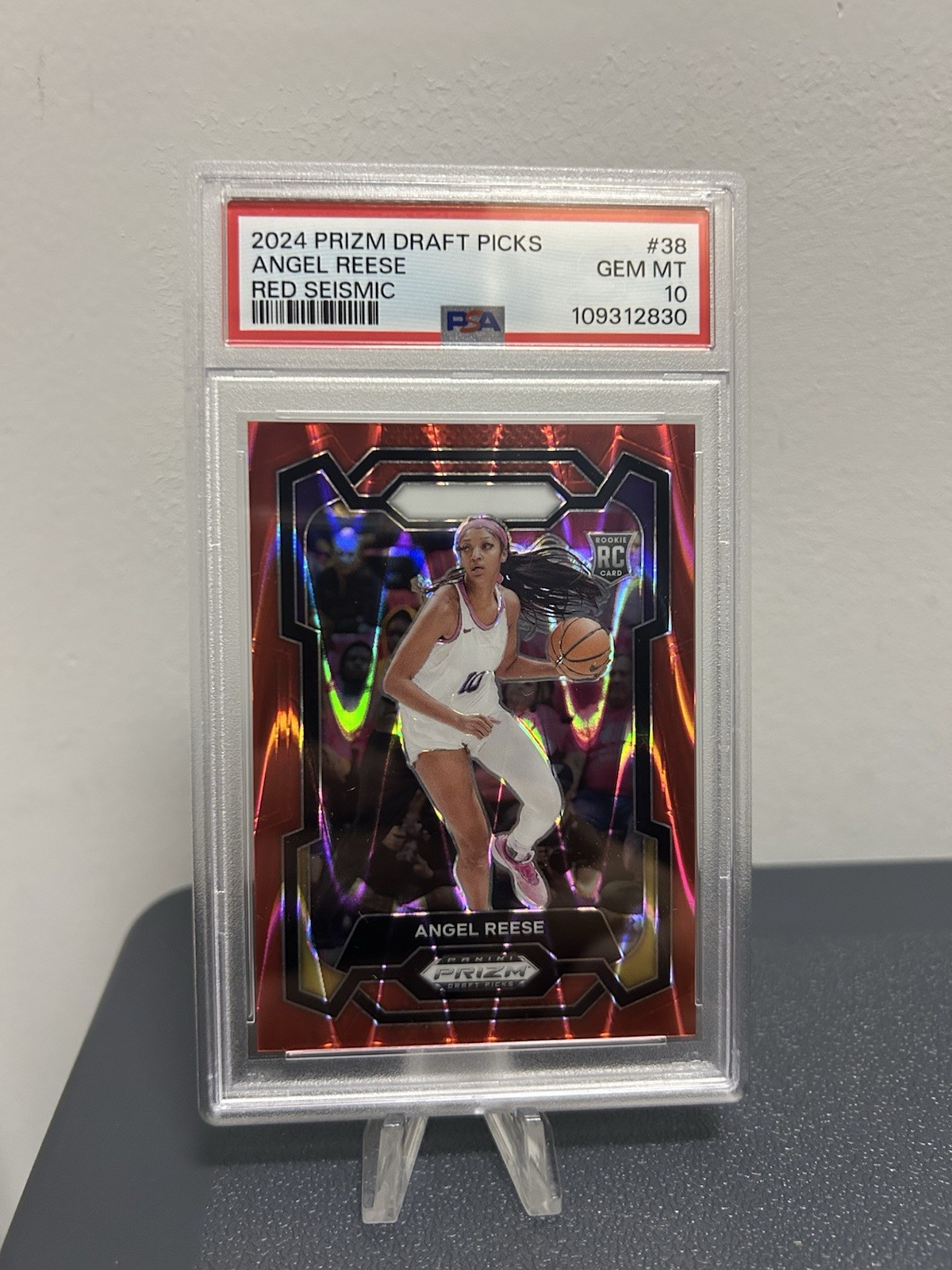 2024 Prizm Draft Red Seismic Prizm #38 Angel Reese RC /225 PSA 10 Gem Mint Pop 3