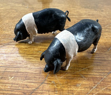 britains vintage farm toys animals lot of 2 Saddleback Pigs