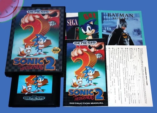 TESTED Sega GENESIS Retail Authentic SONIC THE HEDGEHOG 2 100% Complete CIB