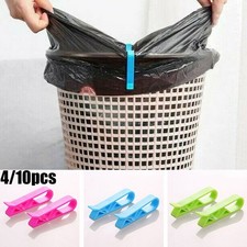 Trash Can Bag Clips 4/10 Pack Bags Trash Can Clips for Kitchen Rubbish H