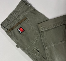 Wrangler Riggs Mens Double Knee 38x30 Workwear Cargo Pants Ranger Green Ripstop