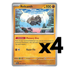 4x Relicanth - 084/162 - SV05: Temporal Forces (TEF) Pokemon Playset x4