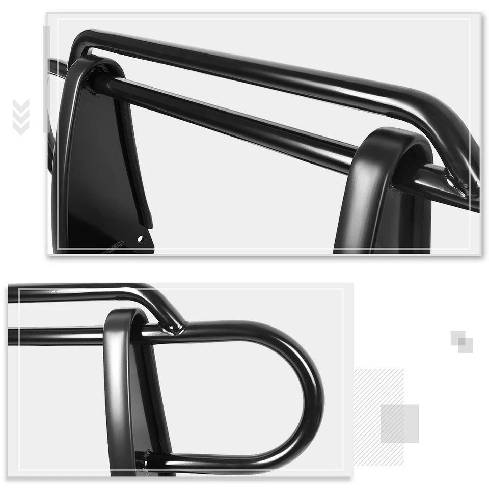 Protector de rejilla de cepillo de parachoques delantero recubierto negro para Jeep Wrangler 07-17 Foto 3 de 4