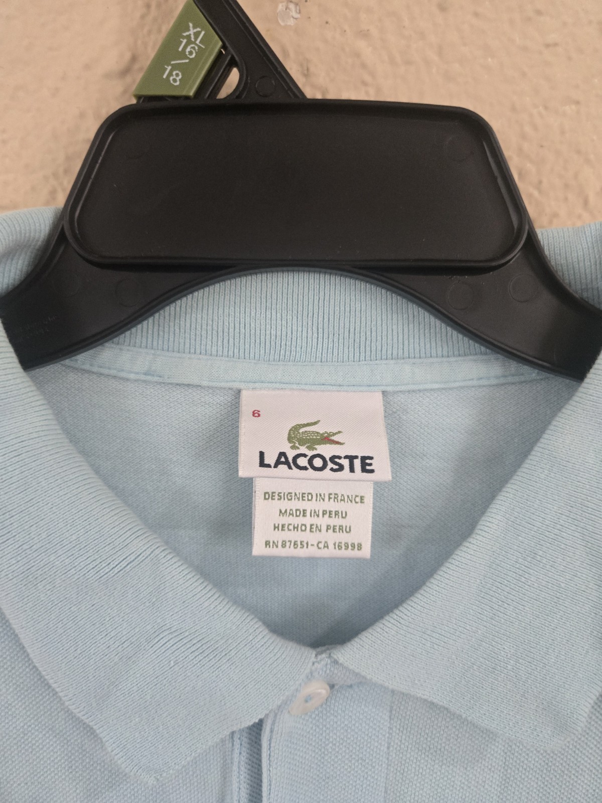 Lacoste Polo Shirt Men's Size XL Blue Short Sleeve Preppy Casual 100% Cotton thumbnail 4