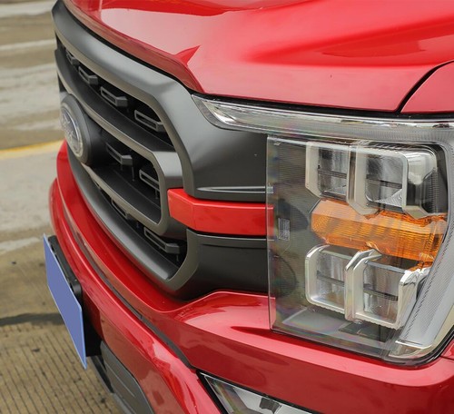 Cubierta de rejilla de parachoques delantero rojo biseles accesorios para Ford F150 F-150 2021+ - Imagen 6 de 11