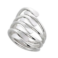 Bague Bypass En Argent Sterling Avec Design De Clous En Fer À Cheval Fait Main
