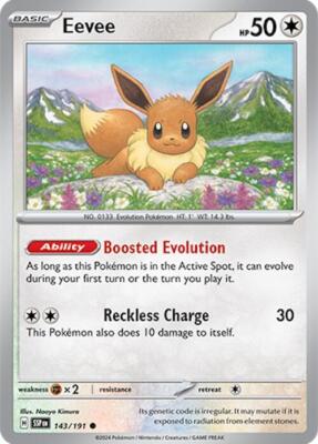 Eevee 143 Pokemon TCG SV08: Surging Sparks Common Regular NP | eBay