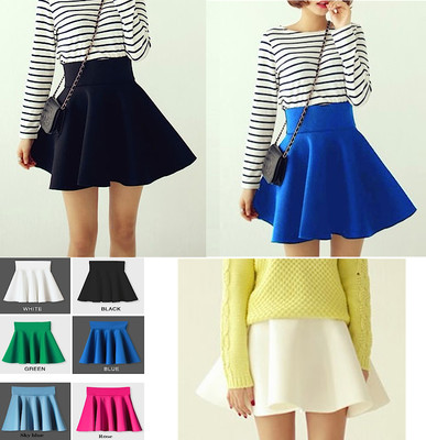 Mini Falda Mujer Talle Alto Espacio Algodon Mini Skater Baile Skirts 130010C