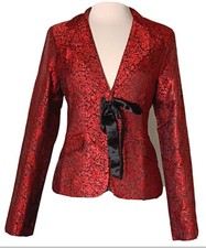 Women Ladies Office Wear Jacket  With Trending Ribbon Tie Knot
