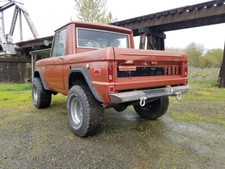 1966-1977 Ford Bronco Rear Step Bumper. Raw Steel