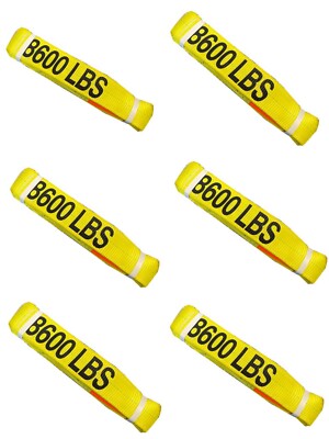 6 PK 3'' X 6' Flat slings/lifting straps/2 PLY/ 8600 LBS Vertical Capacity