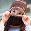 thumbnail 2  - Men Women Winter Warm Crochet Knit Baggy Beanie Wool Skull Hat Ski Cap Scarf _hg