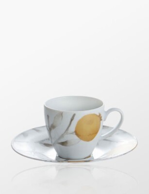 Michael Aram Pomegranate Demitasse Espresso Cup and Saucer Set of 4