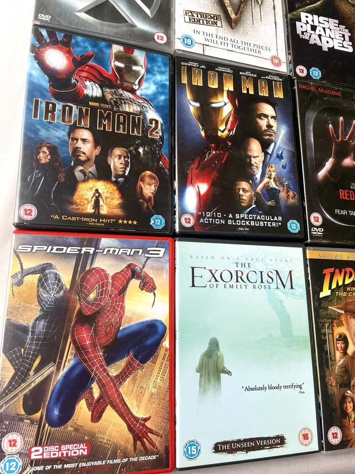 DVD BUNDLE Horror MARVEL Sci-Fi Family TRANSFORMERS Action Fantasy Films JobLot  - Image 2 of 4