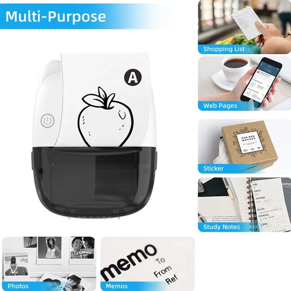 Mini Portable Thermal Label Printer Pocket Printer Wireless Bluetooth - Image 2 of 4