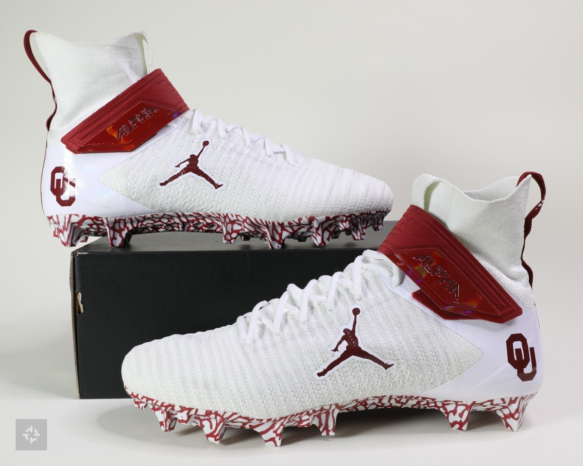 New Nike Jordan Alpha Menace Pro Mid Oklahoma University Sooners Men’s Size 13.5 Nike Jordan Alpha Menace Elite 3 Oklahoma Sooners PE  main image 2