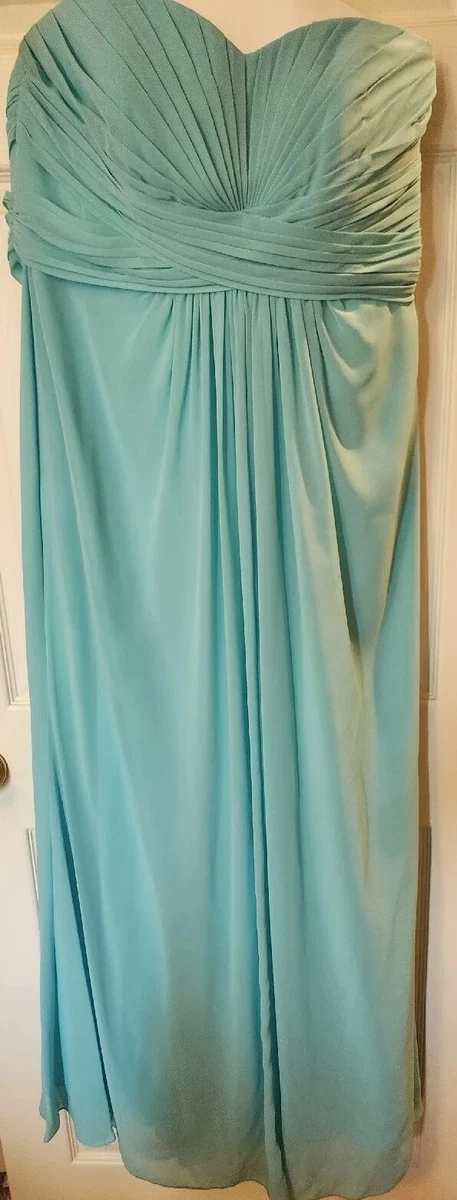 David's bridal tiffany top blue bridesmaid dresses