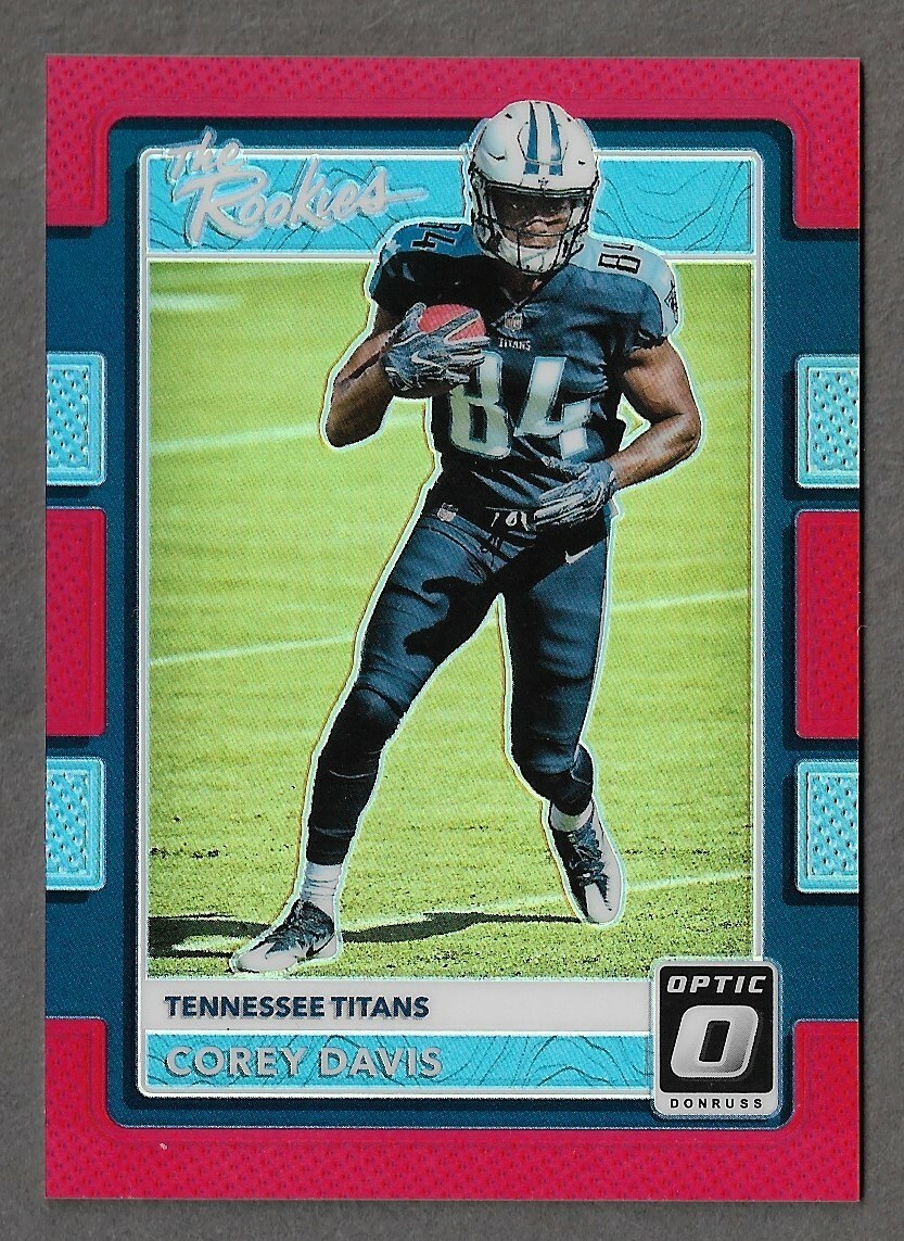 2017 Optic The Rookies #3- Corey Davis Red Refractor RC Titans #'d to 99!