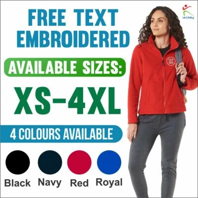Personalised Ladies Fleece Embroidered Jacket Custom Workwear Women's Coat UC608 - Image 1 of 4