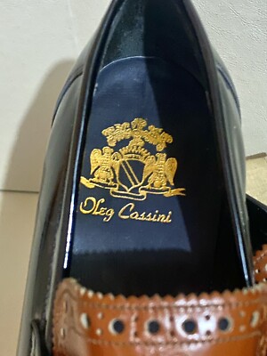 Rare vintage 1960’s Oleg Cassini Black Patent Leather & Leather Wingtip Loafers Vintage (Dead Stock) 1960s-70s Oleg Cassini Men main image 2