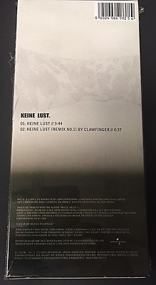RAMMSTEIN - KEINE LUST. - CD MINI LONGBOX 3 Inch 21x9,5 -SEALED