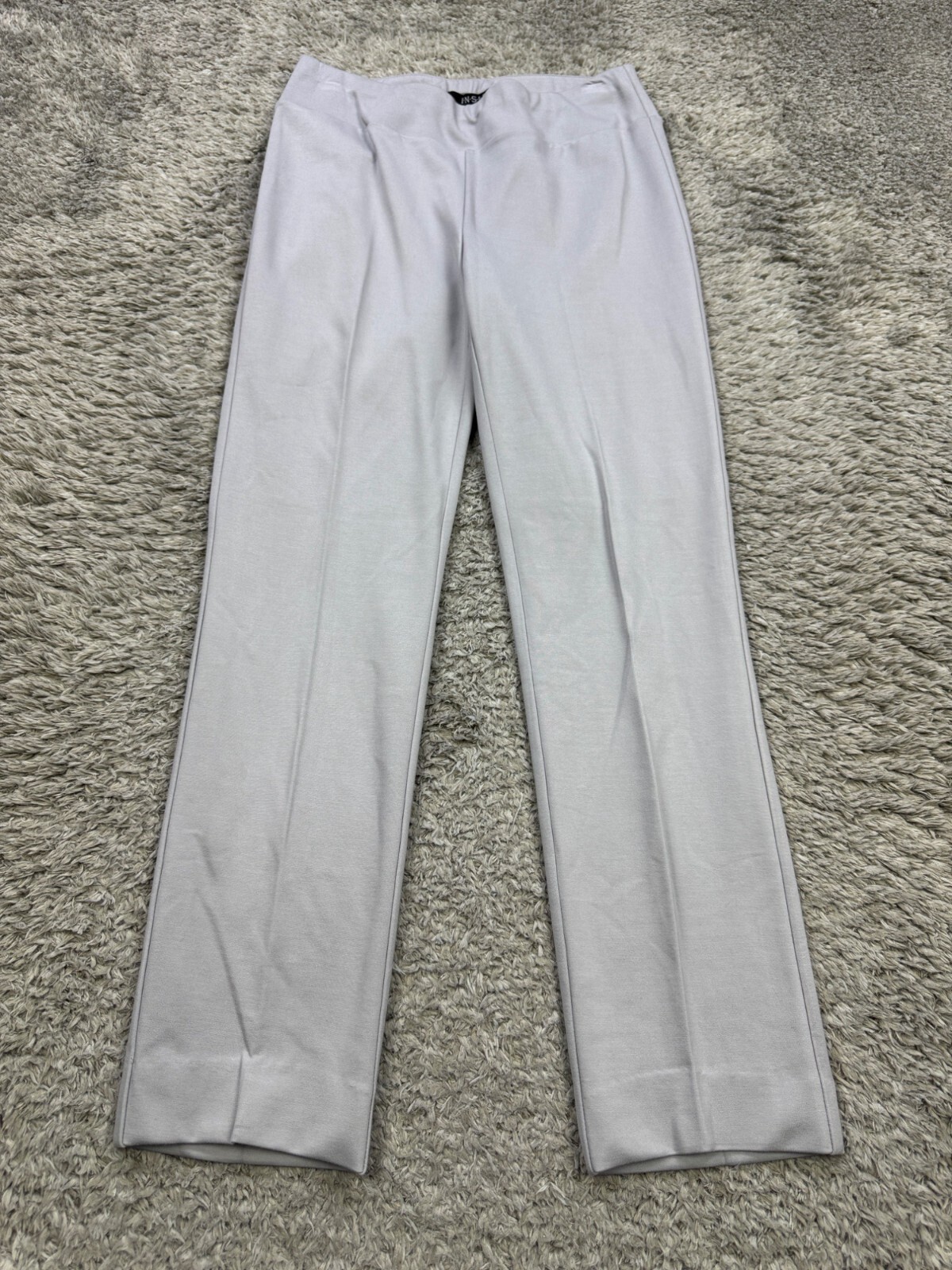 Insight Pants Women 4 Gray Ponte Knit Pull On Stretch High Rise Career Trousers