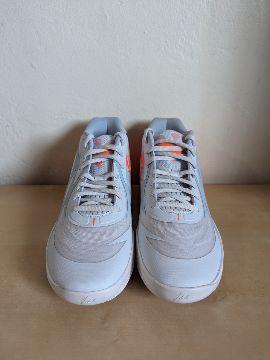Puma Lamelo Ball MB.02 Gorange Platinum Gray Orange Sneakers  display picture 1