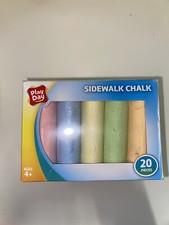 Sidewalk Chalk 20 Pieces, 6 colors Factory Sealed by Play Day