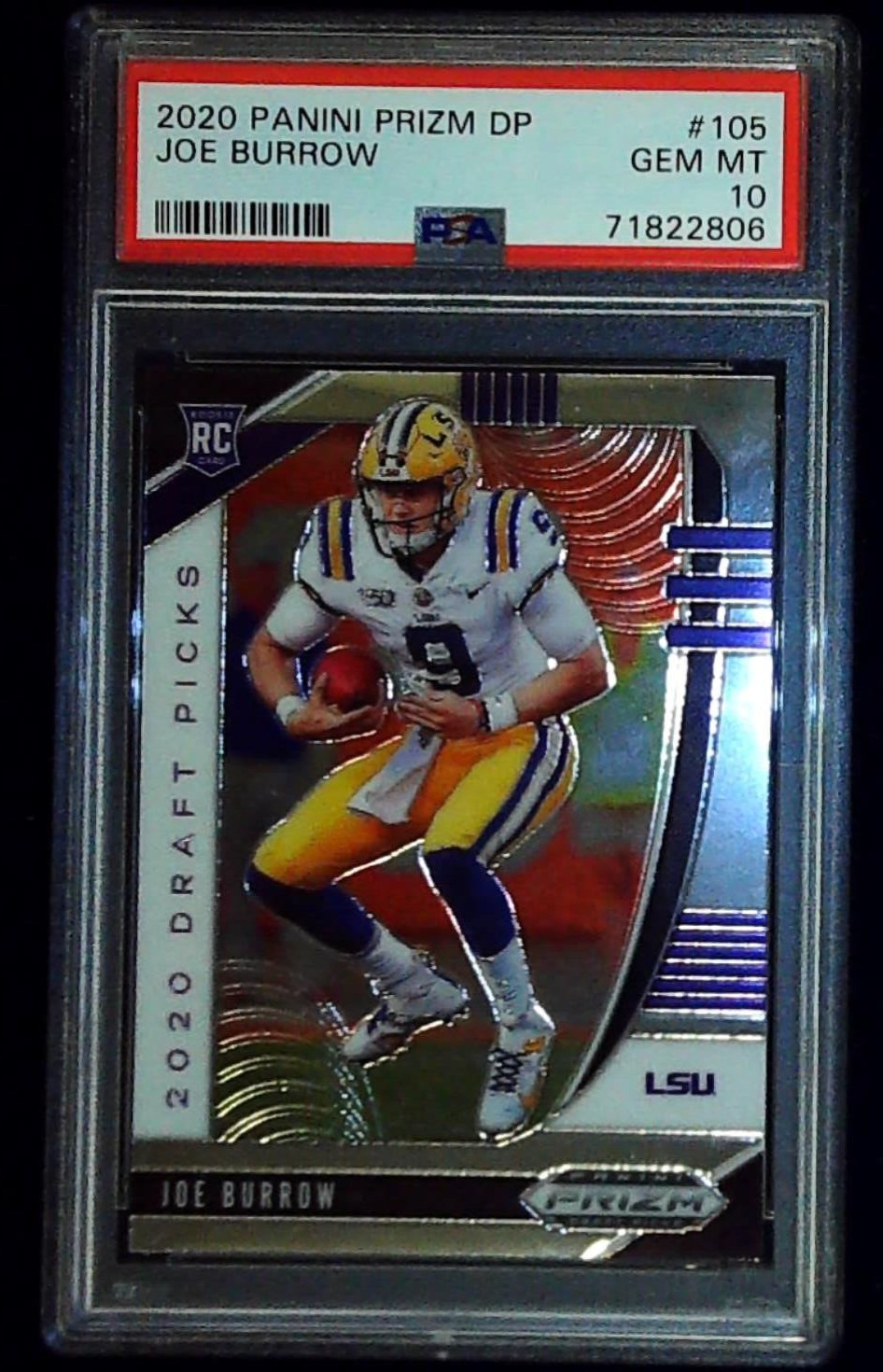 2020 Panini Prizm DP Joe Burrow Rookie Card RC #105 PSA 10 GEM MINT Fresh Slab
