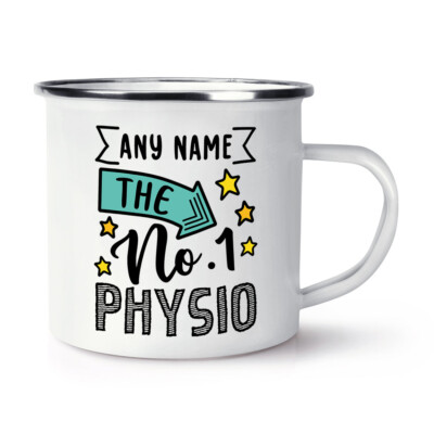 Personalisiert No.1 Physio Emaille Becher Tasse Worlds Best Toll Thank You