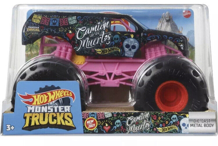 Hot Wheels Monster Trucks 1:24 Scale 2023 Mix 7 Vehicle Case of 4